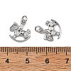SHEGRACE Brass Pave Clear Cubic Zirconia Charms XGRQ4D002-658P-3