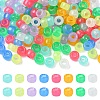 200Pcs 8 Colors Transparent & Luminous Plastic Beads KY-YW0001-87-1