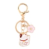 Chinese Style Alloy Enamel Keychains KEYC-WH0027-42B-1