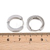304 Stainless Steel Clear Cubic Zirconia Hoop Earrings EJEW-L307-12P-01-5