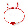 Brass & Resin Beads Braided Bead Bracelets BH1312-19-1