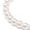 ABS Plastic Imitation Pearl Beaded Stretch Bracelet with Alloy Enamel Charms for Kids BJEW-JB08524-03-6