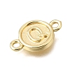 26Pcs 26 Styles Brass Disc with Initial Links Connector Charms KK-E802-36G-3