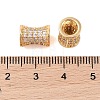 Brass Micro Pave Clear Cubic Zirconia Beads KK-B100-021G-3