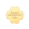 Flower with Word 304 Stainless Steel Shell Links Connectors STAS-OY004-63G-1
