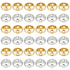 GOMAKERER 100Pcs 2 Colors Brass Beads Frames KK-GO0001-62-1