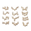 Brass Micro Clear Cubic Zirconia Pendants ZIRC-F120-019G-1