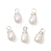 Natural Cultured Freshwater Pearl Rice Charms PALLOY-JF04924-1