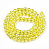 Electroplate Transparent Glass Beads Strands GLAA-T032-T6mm-AB12-3