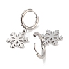 Christmas Snowflake 304 Stainless Steel Dangle Earrings EJEW-L283-090P-2