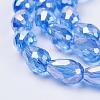 Electroplate Glass Beads Strands EGLA-D015-15x10mm-10-2