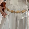 Summer Alloy & Imitation Pearl Starfish and Shell Shaped Link Chain Waist Belly Chains for Women FS-WGFC91A-01-2