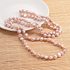 Natural Pearl Nuggets Beads Necklace NJEW-P126-A-01A-1
