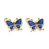 Light Gold Plated Alloy Charms X-ENAM-T009-03B-1