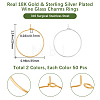 100Pcs 2 Colors 316 Surgical Stainless Steel Wine Glass Charms Rings STAS-BBC0005-95B-2