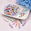 Craftdady 90Pcs 9 Colors Handmade Polymer Clay Pendants CLAY-CD0001-08-11