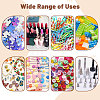 6Pcs 6 Colors Transparent Plastic Stackable Mini Organizer Bead Containers with Locking Lid CON-BC0007-66-7