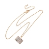 Brass Enamel Book Pendant Necklaces for Women KK-CBAF5B9-01G-04-2