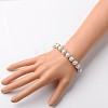 Glass Pearl Round Bead Stretch Bracelets BJEW-JB01468-01-2