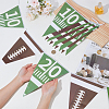 2Pcs Paper Rugby Triangle Flag Banners AJEW-SP0004-76-3