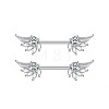 304 Stainless Steel Cubic Zirconia Nipple Rings WG0A897-01-1