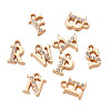 Alloy Rhinestone Charms ALRI-T008-01G-12