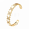 Brass Micro Pave Clear Cubic Zirconia Cuff Bangles BJEW-N302-006H-NF-3