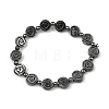 Synthetic Non-Magnetic Hematite Beaded Bracelets BJEW-E084-08-1