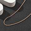 Brass Rolo Chains Necklaces for Women NJEW-D302-22RG-2