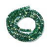 Electroplate Transparent Glass Beads Strands EGLA-A046-01A-18-3