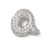 Brass Micro Pave Clear Cubic Zirconia Pendants KK-A300-02P-2