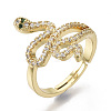 Adjustable Brass Micro Pave Cubic Zirconia Finger Rings RJEW-S044-064-NF-1