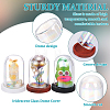  6 Sets 3 Colors Iridescent Glass Dome Cover DJEW-NB0001-37-4