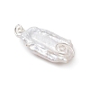 Natural Keshi Pearl Pendants PALLOY-JF04812-02-4