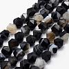 Natural Black Agate Beads Strands G-F523-03A-8mm-1