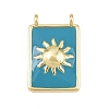 Brass Enamel Pendants KK-L251-01G-D-2