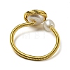 Natural Pearl Open Cuff Ring RJEW-H220-13G-3