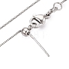 Brass Box Chain Necklaces for Women NJEW-G084-09P-2