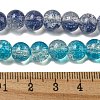 Transparent Crackle Baking Painted Glass Beads Strands DGLA-T003-01A-M-3