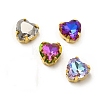 Heart Shaped Sew on Rhinestone GLAA-C024-17C-1