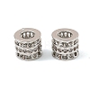 Brass Micro Pave Cubic Zirconia Beads KK-C155-21P-1