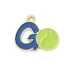 Tennis Alloy Enamel Pendants AL-CBA292F-02E-G-1