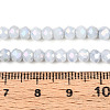 Anti-Tarnish Electroplate Rondelle Glass Beads Strands X-EGLA-T021-4mm-17-01-4