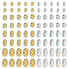 120Pcs Brass Rhinestone Spacer Beads RB-TA0001-36B-3