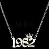 Crown Birth Year 201 Stainless Steel Pendant Necklaces for Women FS-WG4E8F2-43-1