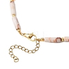 Natural Red Netstone Column & Faceted Round Red Agate Beaded Necklaces for Women NJEW-JN05647-5