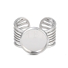 304 Stainless Steel Cuff Ring Components SA-CBA82C8-03C-P-2