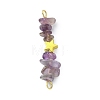 16Pcs 16 Styles Mixed Gemstone Chip Beaded with Brass Star Connector Charms PALLOY-JF03064-02-2