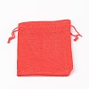 Polyester Imitation Burlap Packing Pouches Drawstring Bags X-ABAG-R004-14x10cm-01-2