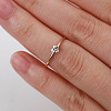 Brass Micro Pave Cubic Zirconia Finger Rings for Women FS-WG4BC3F-13-2